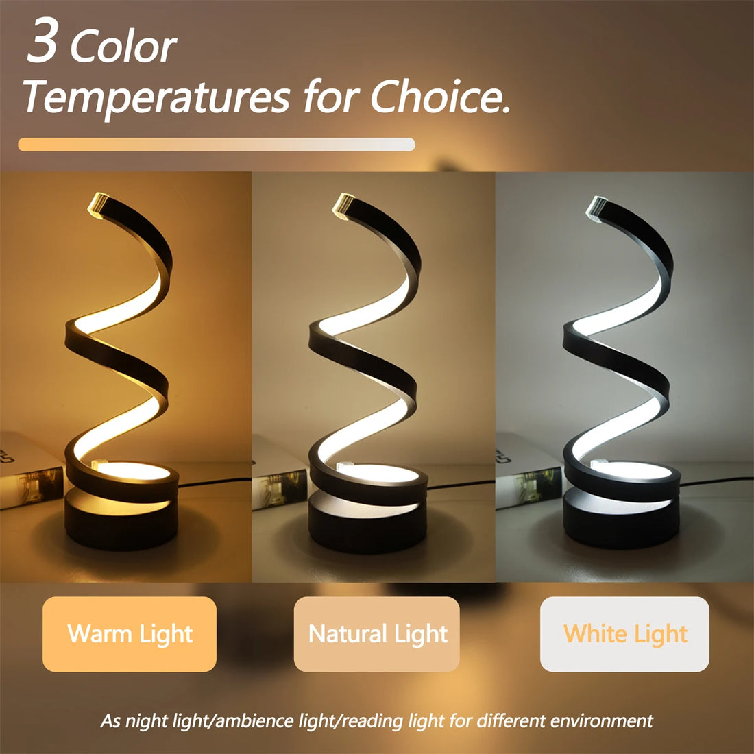 Spiral Modern Radiance Desk Lamp