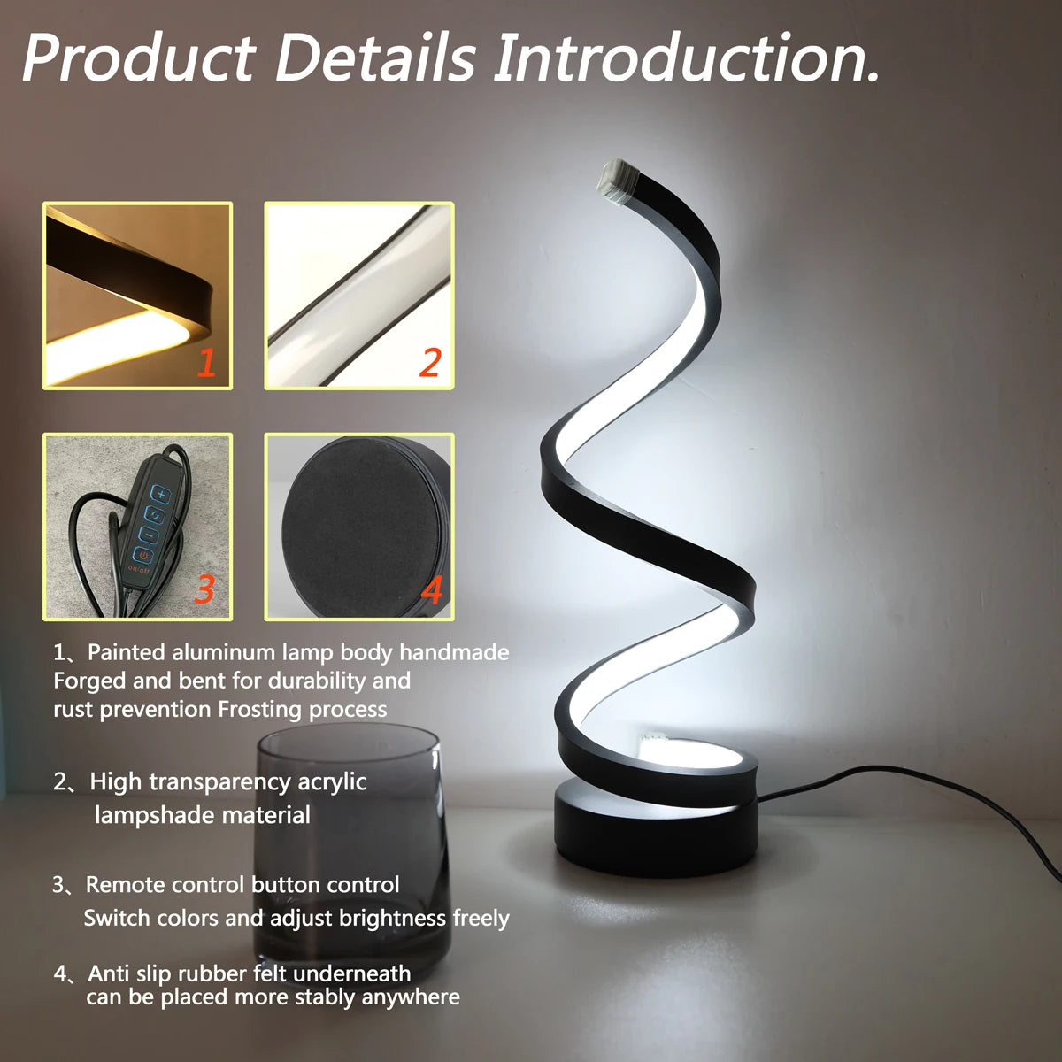 Spiral Modern Radiance Desk Lamp